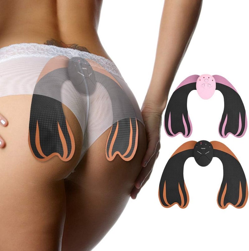 woobles EMS Electrical Hips Trainer, Smart Wearable Buttock Toner Trainer, Hip Trainer Device for Buttocks, EMS Muscle Stimulator - Butt & Thigh Lifting Kit - 6 Modes(Black+Orange) - Image 1